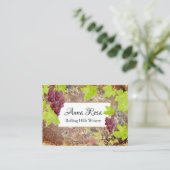 *~* Winery Wine Cellar Wine Grape Cluster Vineyard Visitekaartje (Staand voorkant)