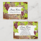 *~* Winery Wine Cellar Wine Grape Cluster Vineyard Visitekaartje (Voorkant / Achterkant)