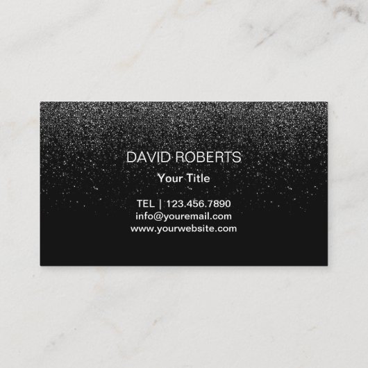 Winery Wine Company Confetti Modern Black Visitekaartje (Achterkant)