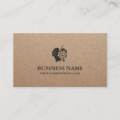 Winery Winemaker Sommelier Rustic Kraft Wine Visitekaartje (Voorkant)