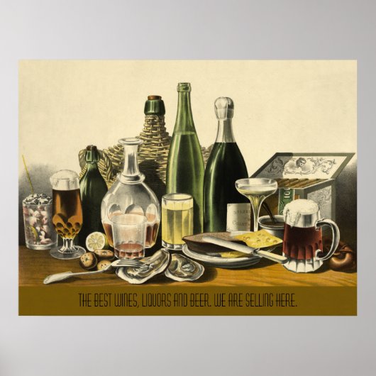 Wines, Liquors and Beer Poster (Voorkant)
