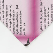    WineSister in Law Poem Fleece Deken (Hoek)