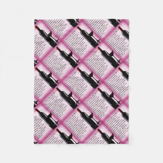    WineSister in Law Poem Fleece Deken (Voorkant)