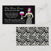 WineWomenDesign.com met Wine Vixen Visitekaartje (Voorkant / Achterkant)