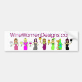 WineWomenDesigns.com-Bumpersticker Bumpersticker (Voorkant)
