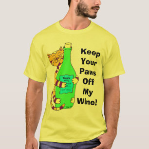 Wineycat "Houd je poten uit mijn wijn" T-shirt