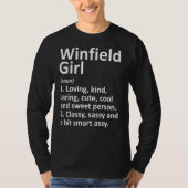 Winfield Girl Al Alabama Funny City Home Roots T-shirt (Voorkant)