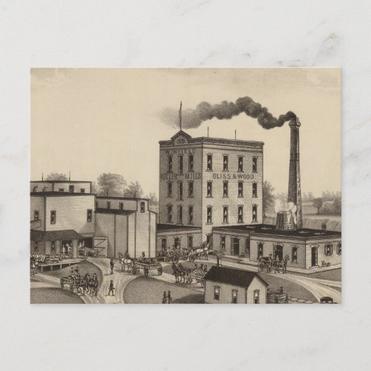 Winfield Roller Mills, Blisand Wood, Kansas Briefkaart (Voorkant)