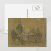 Winfield Scott en Staff Briefkaart (Voorkant / Achterkant)