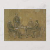 Winfield Scott en Staff Briefkaart (Voorkant)