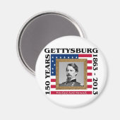 Winfield Scott Hancock - 150e Gettysburg Magneet (Voorkant / Achterkant)