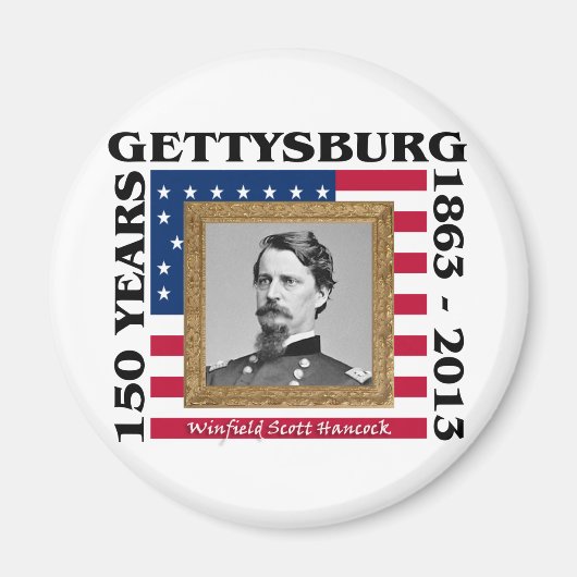 Winfield Scott Hancock - 150e Gettysburg Magneet (Voorkant)