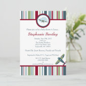 Wing 5x7 Uitnodiging vliegtuig (Staand voorkant)