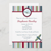 Wing 5x7 Uitnodiging vliegtuig (Voorkant / Achterkant)