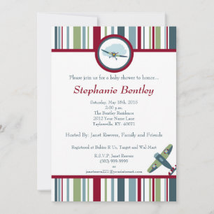 Wing 5x7 Uitnodiging vliegtuig