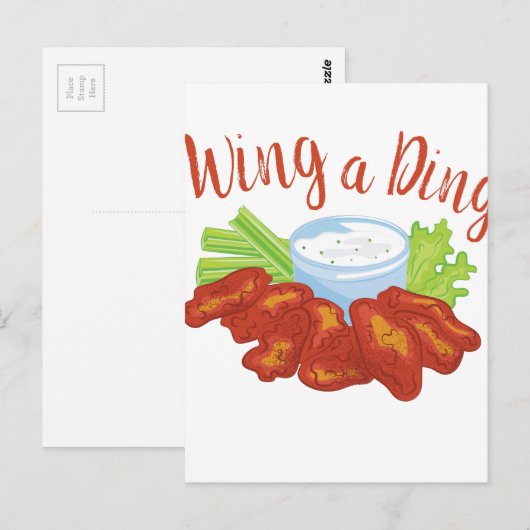 Wing A Ding Briefkaart (Voorkant / Achterkant)