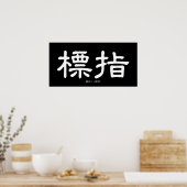 Wing Chun Biu Jee White Chinese Calligrafie Poster (Keuken)