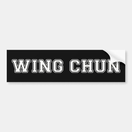 Wing Chun Bumpersticker (Voorkant)