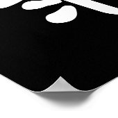 Wing Chun Chi Sau White Chinese Calligrafie Poster (Hoek)