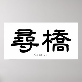 Wing Chun Chum Kiu Chinese kalligrafie Poster