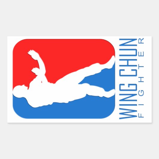 Wing Chun Fighter - Ip Man Linage Rechthoekige Sticker (Voorkant)