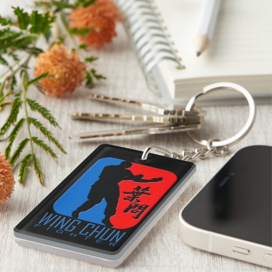 Wing Chun Fighter - Ip Man Linage Sleutelhanger (Voorkant Rechts)