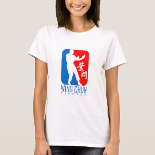 Wing Chun Fighter (roodblauw) Ip Man Linage T-shirt
