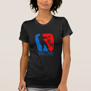 Wing Chun Fighter (roodblauw) Ip Man Linage T-shirt