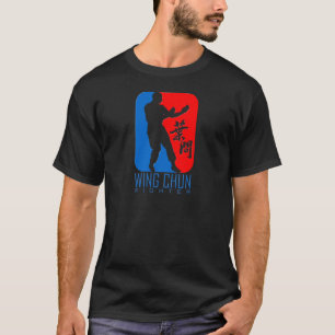 Wing Chun Fighter (roodblauw) Ip Man Linage T-shirt