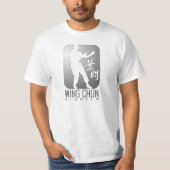 Wing Chun Fighter (Zilver) T-shirt (Voorkant)