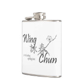 Wing Chun Flask (zwart op wit) Heupfles (Links)