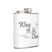 Wing Chun Flask (zwart op wit) Heupfles (Rechts)