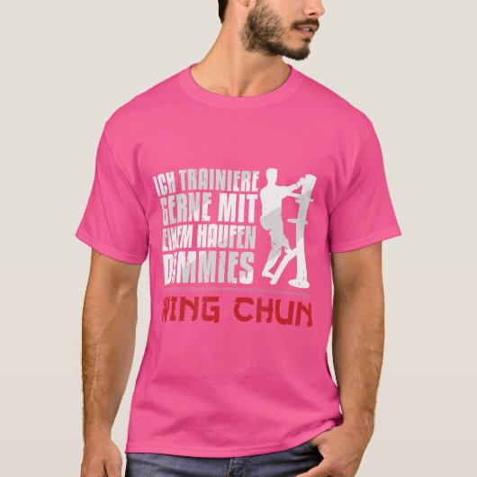 Wing Chun Holzpuppe Haufen Dummies Martial Arts Ku T-shirt (Voorkant)