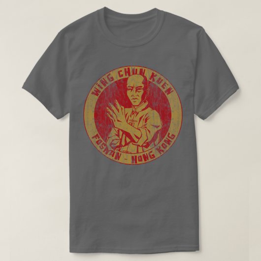 Wing Chun Kuen goud verdrietig T-shirt (Design voorkant)