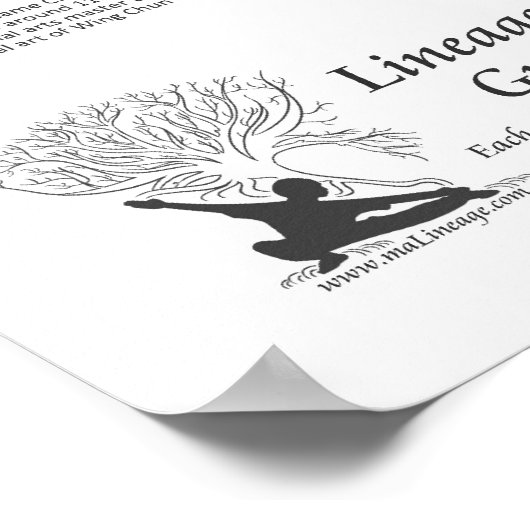 Wing Chun Kung Fu Lineage Tree - Ip Man Poster (Hoek)