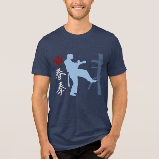 Wing Chun Kung Fu Tri-Blend Shirt (Voorkant)