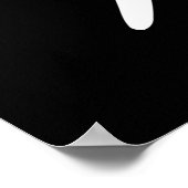 Wing Chun Long Pole White Chinese Calligrafie Poster (Hoek)