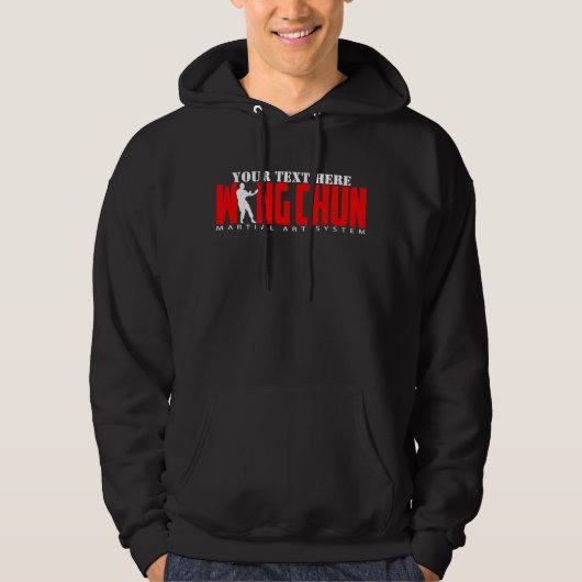 Wing Chun Martial Art System -  tekst Hoodie (Voorkant)