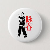 Wing Chun Martial Arts Kung Fu Ronde Button 5,7 Cm (Voorkant)