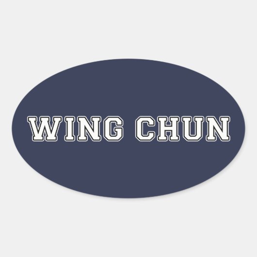 Wing Chun Ovale Sticker (Voorkant)