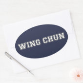 Wing Chun Ovale Sticker (Envelop)
