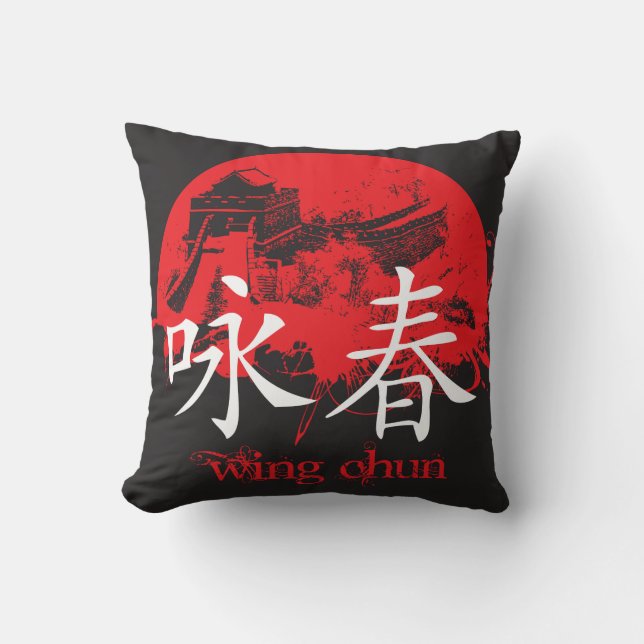 Wing Chun Pillow Kussen (Voorkant)