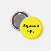 Wing Chun Practice Reminder (2 van 3) Geel Magnet (Voorkant / Achterkant)