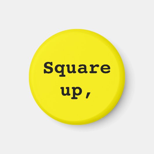 Wing Chun Practice Reminder (2 van 3) Geel Magnet (Voorkant)