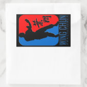 Wing Chun "Practitioner" Embleem Rechthoekige Sticker (Tas)