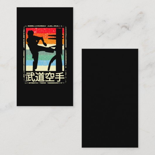 Wing Chun Retro Martial Arts Kung Fu Training Visitekaartje (Voorkant / Achterkant)