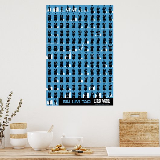 Wing Chun Siu Lim Tao Blue Poster (Keuken)