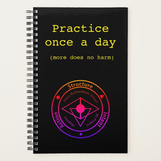 Wing Chun Training Journal (zwart) Planner (Voorkant)