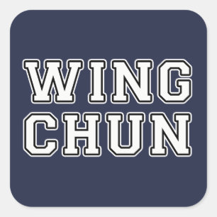 Wing Chun Vierkante Sticker