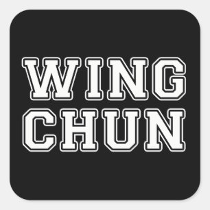 Wing Chun Vierkante Sticker